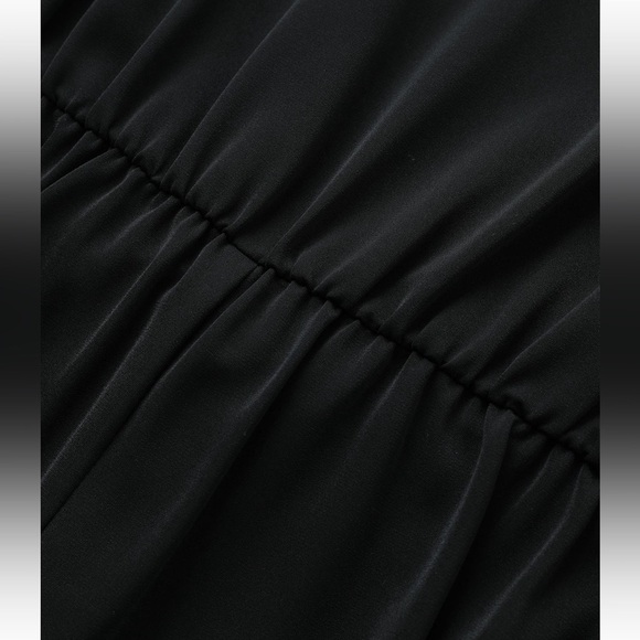 BloomChic Plus Size  Plain Elastic Waist Buckle Detail Wrap Blouse - Picture 3 of 7